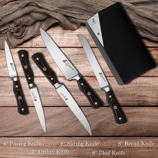 knife set,useful knives,tuo cutlery,meat knife,vegetable knife,slicer,utility knife