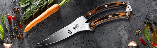 Tuo Cutlery, Kitchen Shears, Kitchen Scissors, Multifunctional Meat Scissors, Food Shears, Kitchen Aid, All purpose Shears, Stainless Steel, Heavy Duty Shears