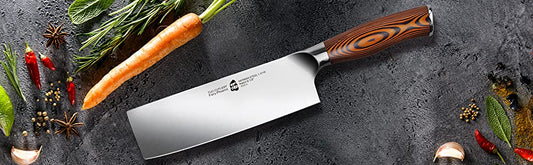 Tuo Cutlery, Nakiri Knife, Japanese Knife, Mini Chopper, Mini chopping knife, Multipurpose Knives, Premium High Carbon Stainless Steel, Full Tang, Ergonomics handle, Vegetable Chopper, Ultra Sharp Asian Knife, Professional Kitchen Knife, Vegetable Knife