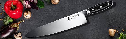 Tuo Cutlery, Professional Chef Knife, Kitchen Knife, High Carbon Stainless Steel, Razor Sharp blade, Gyuto, Full Tang,	Chef’s Knife, Pakkawood Handle