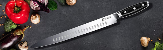 Tuo Cutlery, Slicing Knife, Slicer, Carving Knife, Meat Knife, Kitchen Knife, High Carbon Stainless Steel, Sharp blade, Full Tang